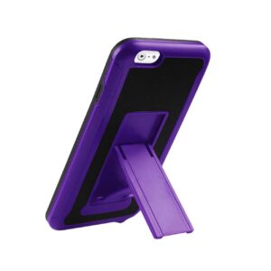 REIKO IPHONE 6 PLUS HYBRID HEAVY DUTY CASE WITH VERTICAL KICKSTAND IN BLACK PURPLE - Image 3