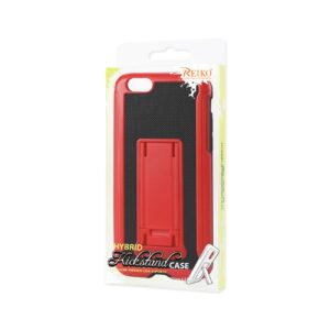 REIKO IPHONE 6 PLUS HYBRID HEAVY DUTY CASE WITH VERTICAL KICKSTAND IN BLACK RED - Image 4