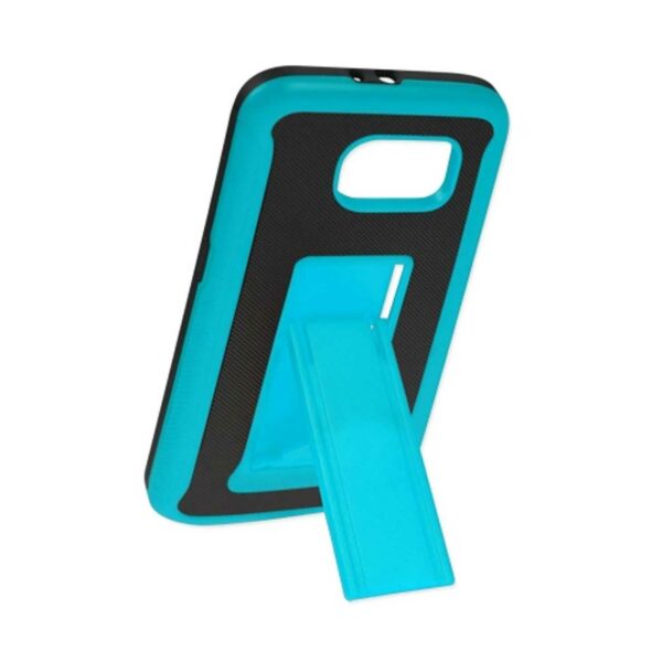 REIKO SAMSUNG GALAXY S6 HYBRID HEAVY DUTY CASE WITH VERTICAL KICKSTAND IN BLACK NAVY - Image 2