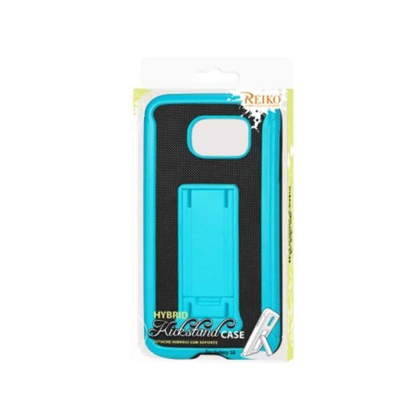 REIKO SAMSUNG GALAXY S6 HYBRID HEAVY DUTY CASE WITH VERTICAL KICKSTAND IN BLACK NAVY - Image 4