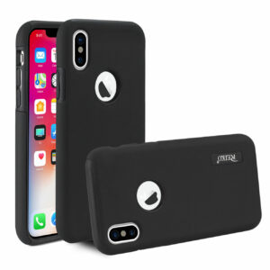REIKO iPhone X/iPhone XS SOLID ARMOR DUAL LAYER PROTECTIVE CASE IN BLACK - Image 2