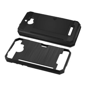 REIKO COOLPAD DEFIANT SLIM ARMOR HYBRID CASE WITH CARD HOLDER IN BLACK - Image 3