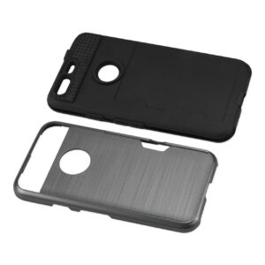 REIKO GOOGLE PIXEL SLIM ARMOR HYBRID CASE WITH CARD HOLDER IN GRAY - Image 3