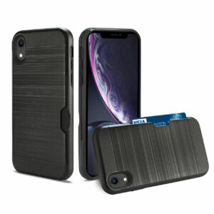 Reiko iPhone XS Max Slim Armor Hybrid Case With Card Holder In Black - Image 2