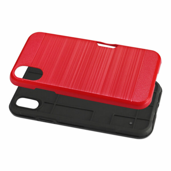 Reiko iPhone XS Max Slim Armor Hybrid Case With Card Holder In Red - Image 3