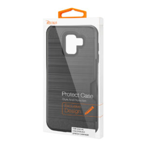 Reiko Samsung Galaxy A6 Slim Armor Hybrid Case With Card Holder In Black - Image 4