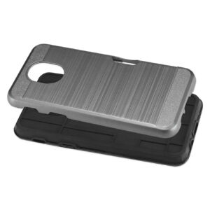 Reiko Samsung J3(2018) Slim Armor Hybrid Case With Card Holder In Gray - Image 3