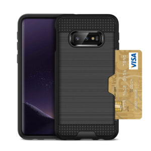 Reiko Samsung Galaxy S10 Lite Slim Armor Hybrid Case With Card Holder In Black - Image 3