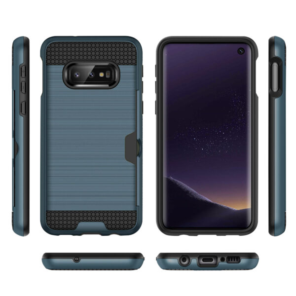 Reiko Samsung Galaxy S10 Lite Slim Armor Hybrid Case With Card Holder In Navy - Image 2