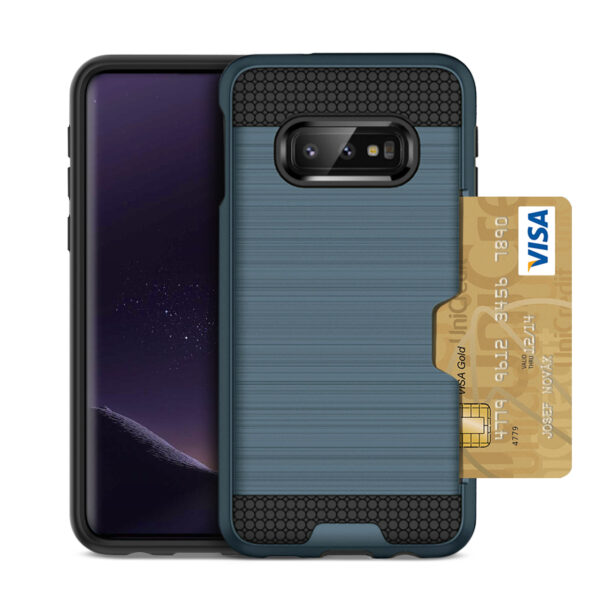 Reiko Samsung Galaxy S10 Lite Slim Armor Hybrid Case With Card Holder In Navy - Image 3