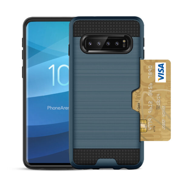 Reiko SAMSUNG GALAXY S10 Slim Armor Hybrid Case With Card Holder In Navy - Image 3