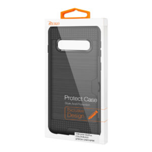 Reiko SAMSUNG GALAXY S10 Plus Slim Armor Hybrid Case With Card Holder In Black - Image 4