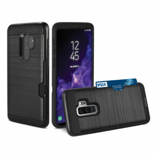 Reiko Samsung Galaxy S9 Plus Slim Armor Hybrid Case With Card Holder In Black - Image 2
