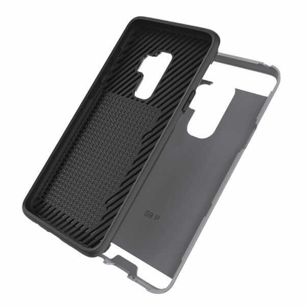 Reiko Samsung Galaxy S9 Plus Slim Armor Hybrid Case With Card Holder In Gray - Image 3