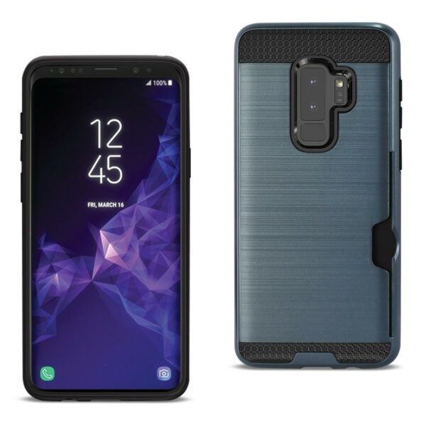 Reiko Samsung Galaxy S9 Plus Slim Armor Hybrid Case With Card Holder In Navy
