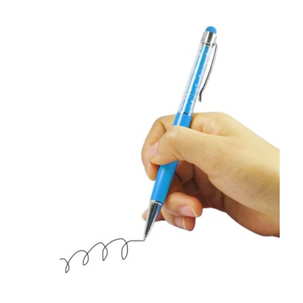 REIKO CRYSTAL STYLUS TOUCH SCREEN WITH INK PEN IN BLUE - Image 3