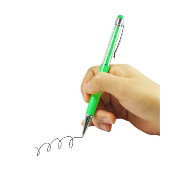 REIKO CRYSTAL STYLUS TOUCH SCREEN WITH INK PEN IN GREEN - Image 3