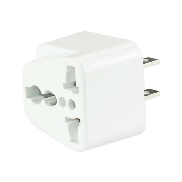 REIKO UNIVERSAL EUROPE EU / UK / AU TO US TRAVEL PLUG POWER ADAPTER CONVERTER IN WHITE - Image 3