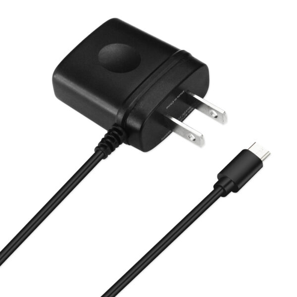 REIKO PORTABLE TYPE C TRAVEL ADAPTER CHARGER WITH BUILT IN CABLE IN BLACK - Image 3
