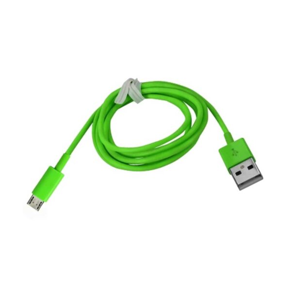 REIKO MICRO USB 1 AMP PORTABLE MICRO TRAVEL ADAPTER CHARGER WITH CABLE IN GREEN - Image 3