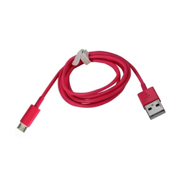 REIKO MICRO USB 1 AMP PORTABLE MICRO TRAVEL ADAPTER CHARGER WITH CABLE IN HOT PINK - Image 3