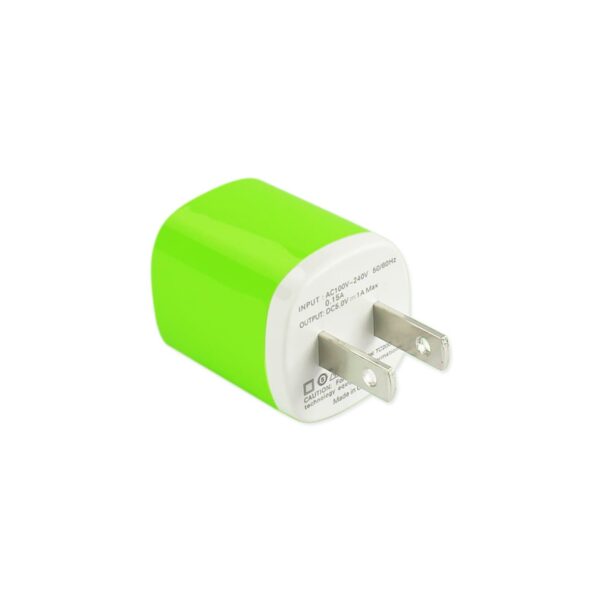 REIKO 1 AMP WALL USB TRAVEL ADAPTER CHARGER IN GREEN - Image 2