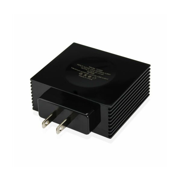 REIKO 4 AMP FOUR PORTS PORTABLE TRAVEL STATION CHARGER IN BLACK - Image 2