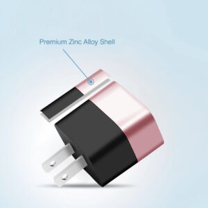 Dual Port USB Wall Charger/ Power Adapter/ Charging Block In Rose Gold (12pcs) - Image 4