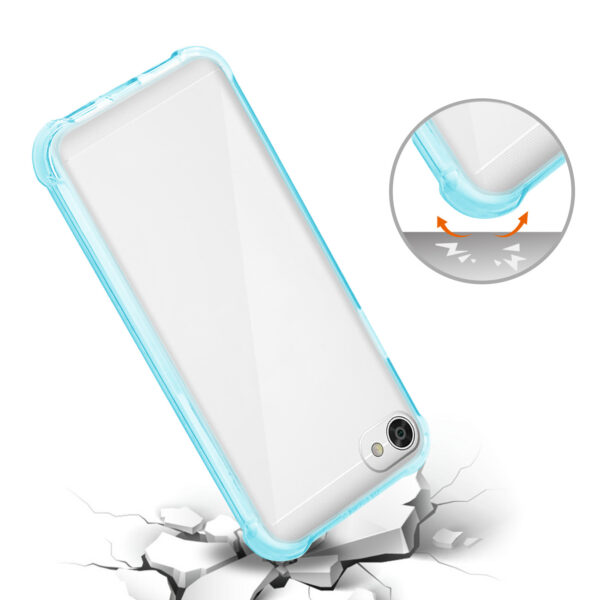 Reiko Alcatel Crave Clear Bumper Case With Air Cushion Protection In Clear Navy - Image 3