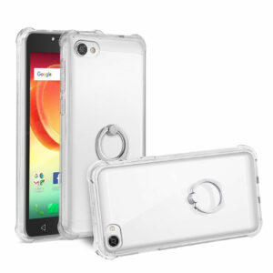 Reiko Alcatel Crave Transparent Air Cushion Protector Bumper Case With Ring Holder In Clear - Image 2