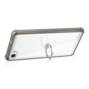 Reiko Alcatel Crave Transparent Air Cushion Protector Bumper Case With Ring Holder In Clear Black - Image 3