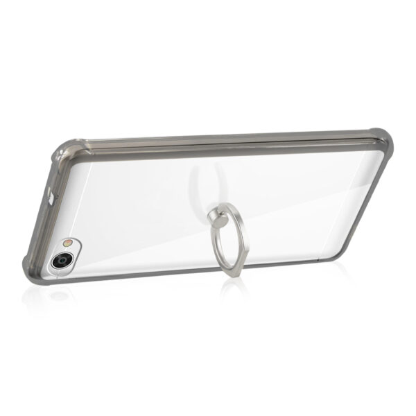 Reiko Alcatel Crave Transparent Air Cushion Protector Bumper Case With Ring Holder In Clear Black - Image 3