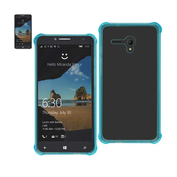 Reiko Alcatel One Touch Fierce Xl Clear Bumper Case With Air Cushion Protection In Clear Navy