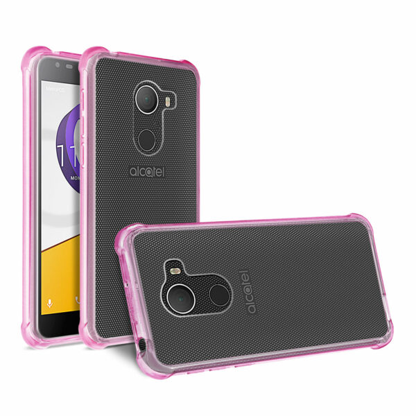 Reiko Alcatel Walters Clear Bumper Case With Air Cushion Protection In Clear Hot Pink - Image 2