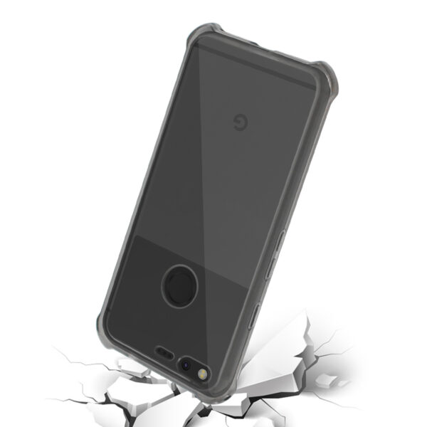 Reiko Google Pixel Clear Bumper Case With Air Cushion Protection In Clear Black - Image 3