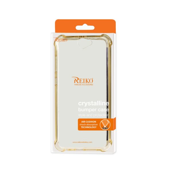 Reiko Htc One A9 Clear Bumper Case With Air Cushion Protection In Clear Gold - Image 4