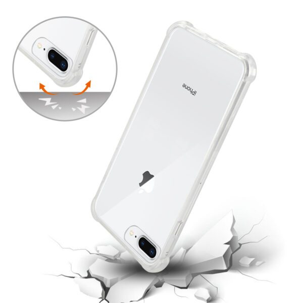 Reiko iPhone 8 Plus/iPhone 7 Plus Clear Bumper Case With Air Cushion Protection In Clear - Image 3