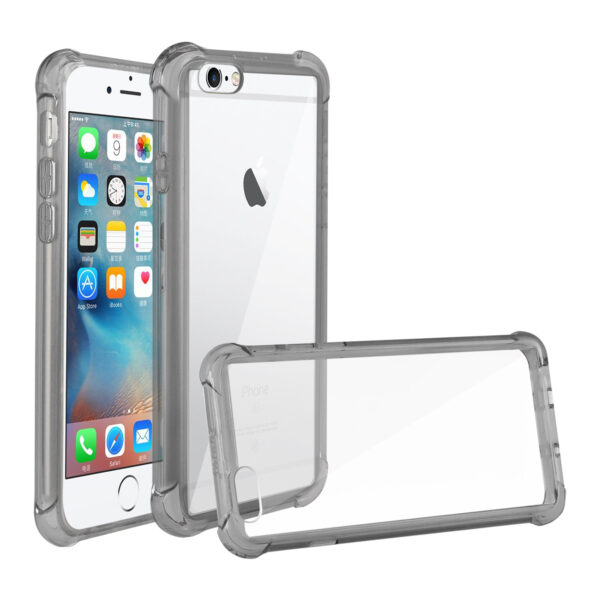Reiko iPhone 6S Plus/ 6 Plus Clear Bumper Case With Air Cushion Protection In Clear Black - Image 2