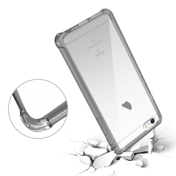 Reiko iPhone 6S Plus/ 6 Plus Clear Bumper Case With Air Cushion Protection In Clear Black - Image 3