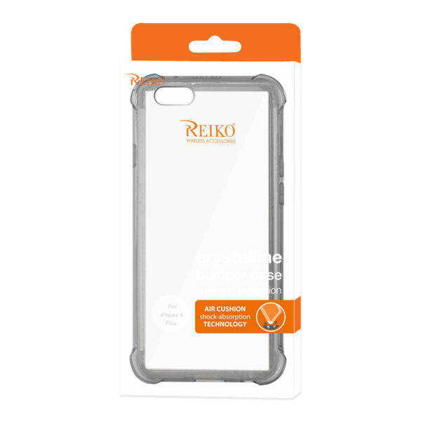 Reiko iPhone 6S Plus/ 6 Plus Clear Bumper Case With Air Cushion Protection In Clear Black - Image 4