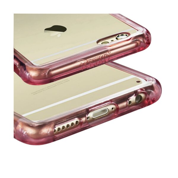 Reiko iPhone 6S Plus/ 6 Plus Clear Bumper Case With Air Cushion Protection In Clear Hot Pink - Image 2