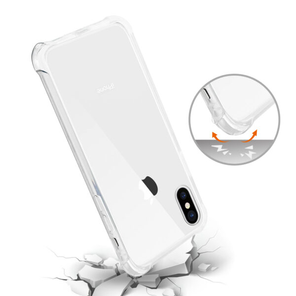 REIKO iPhone X/iPhone XS CLEAR BUMPER CASE WITH AIR CUSHION PROTECTION IN CLEAR - Image 3