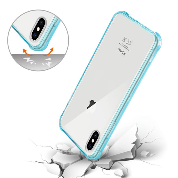 iPhone XS Max Clear Bumper Case With Air Cushion Protection In Clear Navy - Image 3