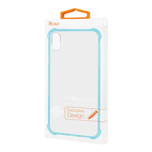 iPhone XS Max Clear Bumper Case With Air Cushion Protection In Clear Navy - Image 4