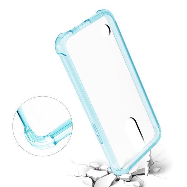 Reiko LG Fortune/ Phoenix 3/ Aristo Clear Bumper Case With Air Cushion Protection In Clear Navy - Image 3