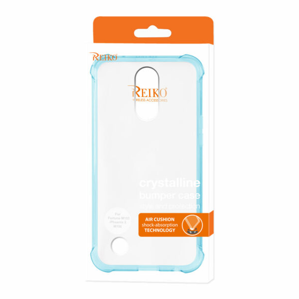 Reiko LG Fortune/ Phoenix 3/ Aristo Clear Bumper Case With Air Cushion Protection In Clear Navy - Image 4