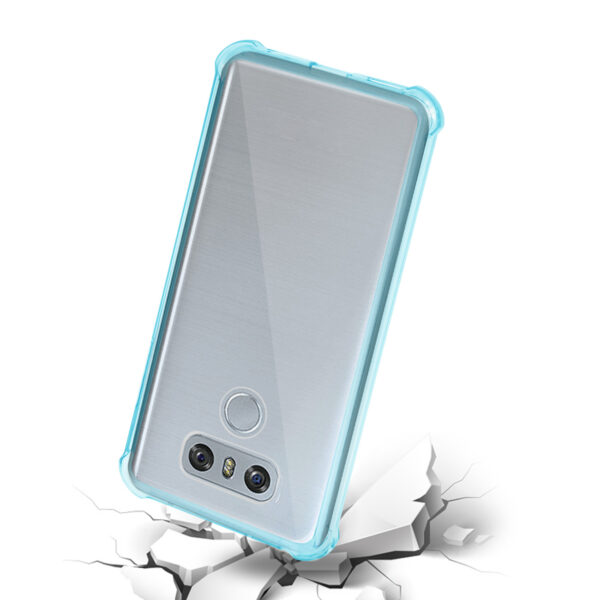 Reiko LG G6 Clear Bumper Case With Air Cushion Shock Absorption In Clear Navy - Image 3