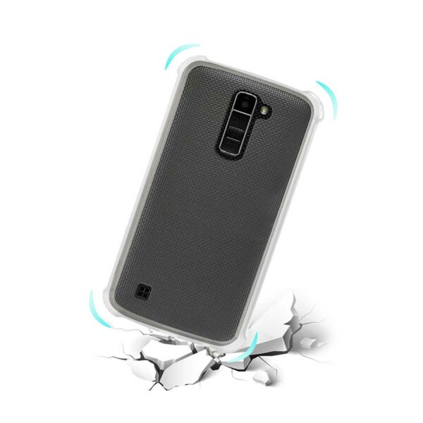 Reiko LG K10 Clear Bumper Case With Air Cushion Protection In Clear - Image 3