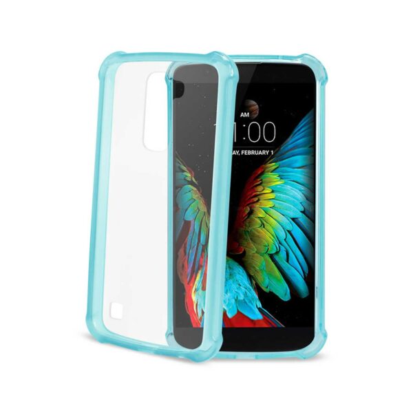 Reiko LG K10 Clear Bumper Case With Air Cushion Protection In Navy - Image 2