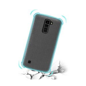 Reiko LG K10 Clear Bumper Case With Air Cushion Protection In Navy - Image 3